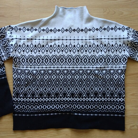 Joie Funnel Neck Fair Isle Sweater | Size Medium - Picture 2 of 5